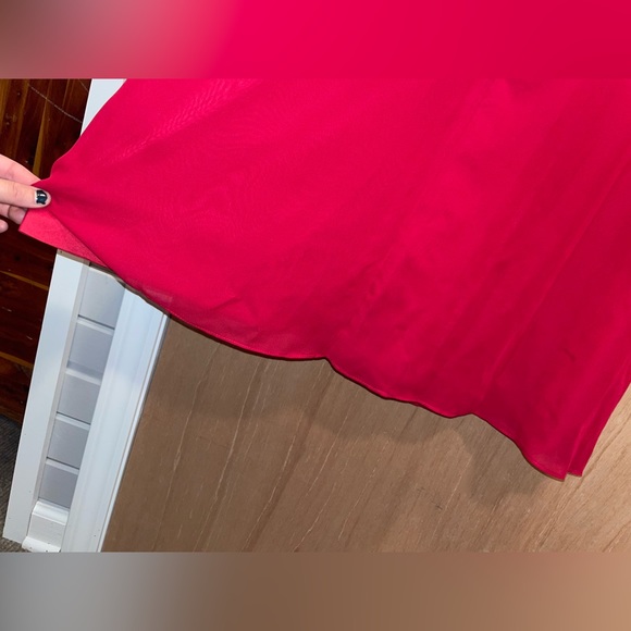 Deep Claret Lace Open Back Bridesmaid Dress - Picture 4 of 7